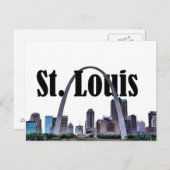 St. Louis Skyline w/ St. Louis in the Sky Postcard Postkarte (Vorne/Hinten)