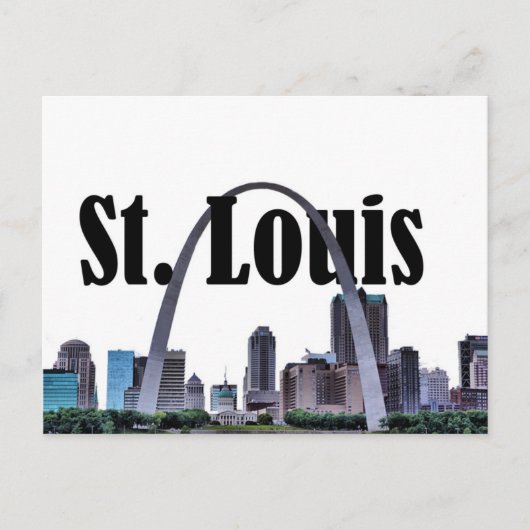 St. Louis Skyline w/ St. Louis in the Sky Postcard Postkarte (Vorderseite)