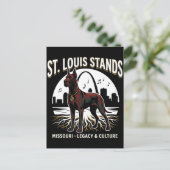 St. Louis Stands Great Dane Cultural Legacy Art Postkarte (Stehend Vorderseite)