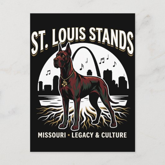 St. Louis Stands Great Dane Cultural Legacy Art Postkarte (Vorderseite)