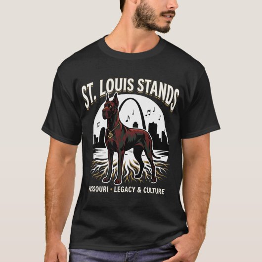 St. Louis Stands Great Dane Cultural Legacy Art T-Shirt (Vorderseite)