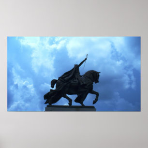 St. Louis-Statue im Forest Park Poster