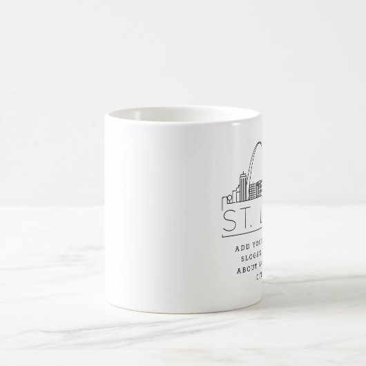 St. Louis Stylized Skyline | Benutzerdefinierter S Kaffeetasse (Mittel)