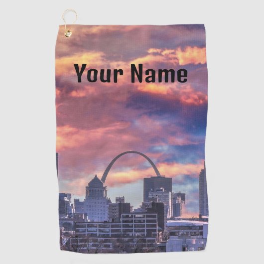 St. Louis Sunrise Golfhandtuch (Vorderseite)