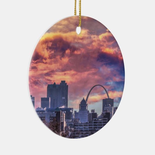 St. Louis Sunrise Keramik Ornament (Rechts)