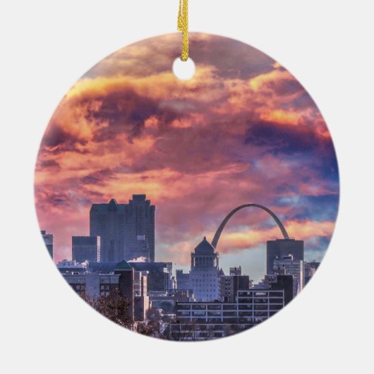 St. Louis Sunrise Keramik Ornament (Hinten)