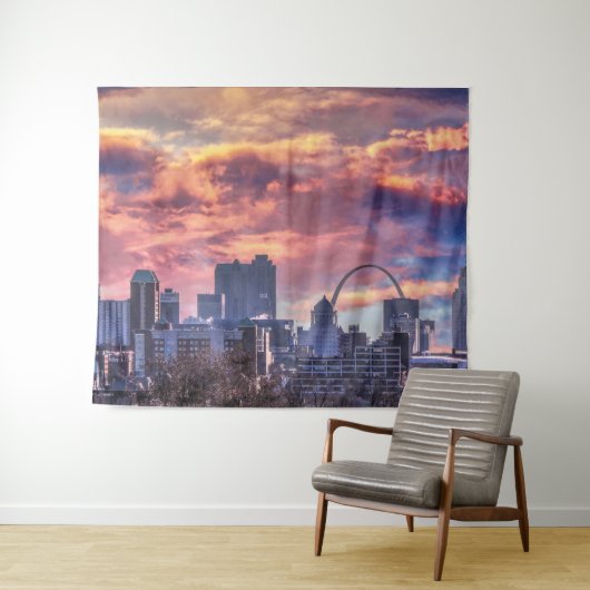 St. Louis Sunrise Wandteppich (Beispiel (Horizontal))
