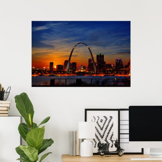 St. Louis Sunset Poster (Heimbüro)