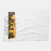 St. Louis Sunset Skyline Map Koordinaten Geschirrtuch (Horizontal)