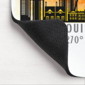 St. Louis Sunset Skyline Map Koordinaten Mousepad (Ecke)