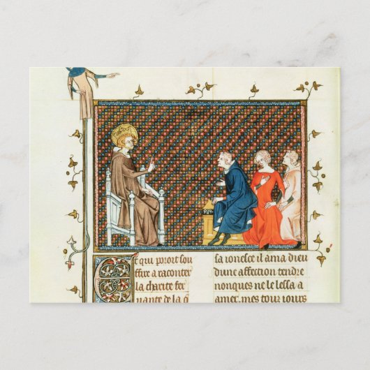 St. Louis unterrichtet seine Kinder Postkarte (Vorderseite)