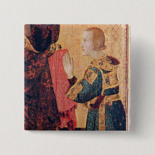 St. Louis von Toulouse seinen Bruder krönend Button