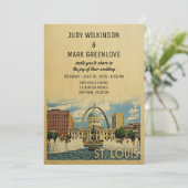 St Louis Wedding Einladung Missouri Saint Louis (Stehend Vorderseite)