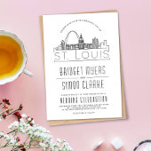 St. Louis Wedding | Stilisierte Skyline-Einladung Einladung