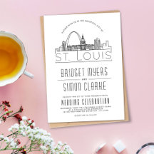 St. Louis Wedding | Stilisierte Skyline-Einladung