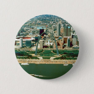 St. Louisbogen und -Skyline Button