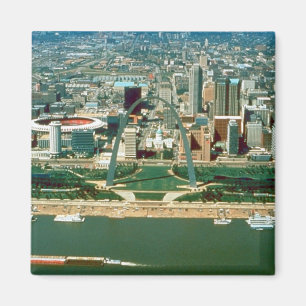 St. Louisbogen und -Skyline Magnet