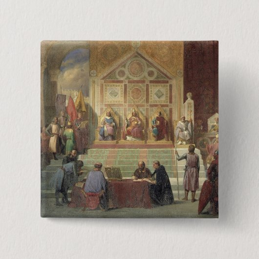 St.- Louiskönig von Frankreich Button (Vorderseite)