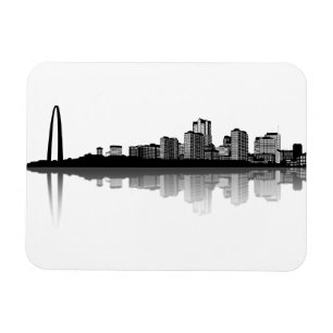 St.- LouisSkyline-Magnet (b/w) Magnet