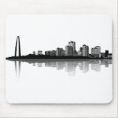 St.- LouisSkyline Mousepad (b/w) (Vorne)