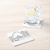 St.- LouisSkyline Rechteckiger Pappuntersetzer (Vor Ort)