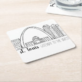 St.- LouisSkyline Rechteckiger Pappuntersetzer (angewinkelt)