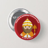 St. Löwe das große Button (Vorne & Hinten)