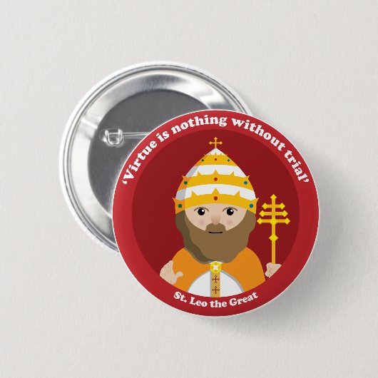 St. Löwe das große Button (Vorne & Hinten)