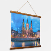 St. Lucas Church Deutschland Wandteppich Mit Holzrahmen (Gewinkelt)