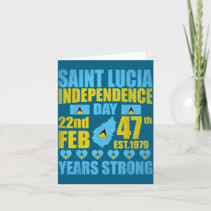 St. Lucia 47. Unabhängigkeitstag Lucianischer Stol Karte