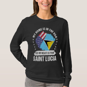St. Lucia-amerikanischer Patriot Wuchs stolz Mein T-Shirt