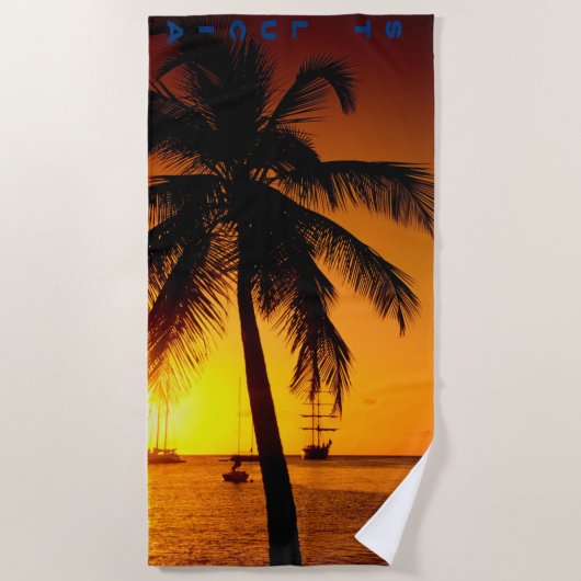 St Lucia Beach Handtuch (Vorderseite)