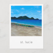 St. Lucia Beach und. Reisepostkarte Postkarte (Vorderseite)