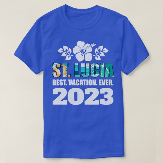 St. Lucia Bester Urlaub 2023 Familienurlaub T-Shirt (Design vorne)