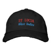 St. Lucia bestickte Baseballkappe (Vorderseite)