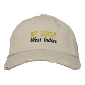 St. Lucia bestickte Baseballkappe (Vorderseite)