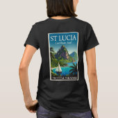 St Lucia Caribbean Jewel  T-Shirt (Rückseite)