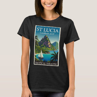 St Lucia Caribbean Jewel  T-Shirt