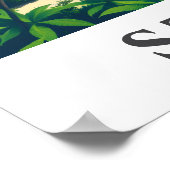 St. Lucia Caribbean Tropical Beach Travel Art Poster (Ecke)