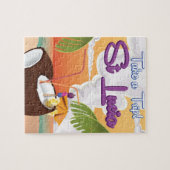 St Lucia Cartoon Reiseplakat. Puzzle (Horizontal)