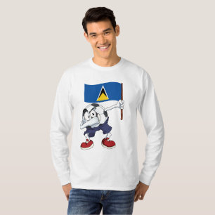 St. Lucia Dabbing Fußball T-Shirt