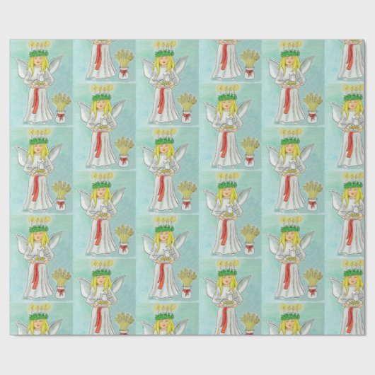 St. Lucia Day Giftwrap Geschenkpapier (Flach)