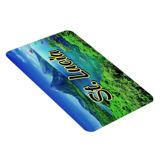 St. Lucia Die Pitons Magnet (Rechte Seite)