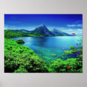 St. Lucia Die Pitons Poster (Vorne)