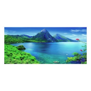 St. Lucia Die Pitons Werbekarte
