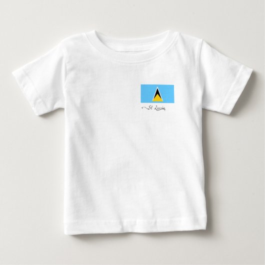 St. Lucia Flag Baby T-shirt (Vorderseite)