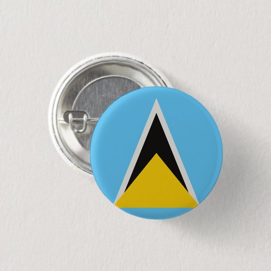 St. Lucia Flag Button (Vorne & Hinten)