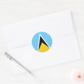 St Lucia Flag Classic Round Sticker (Umschlag)