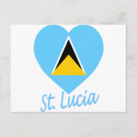 St. Lucia Flag Herz