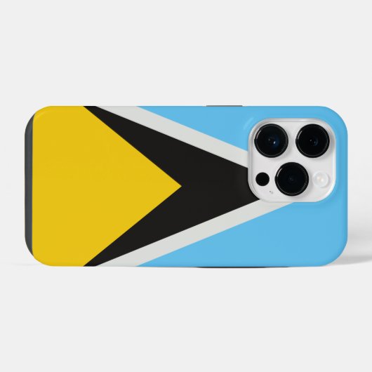 St. Lucia Flag iPhone Hülle (Rückseite (Horizontal))